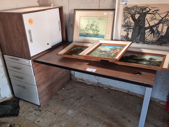DESK AND CABINETS