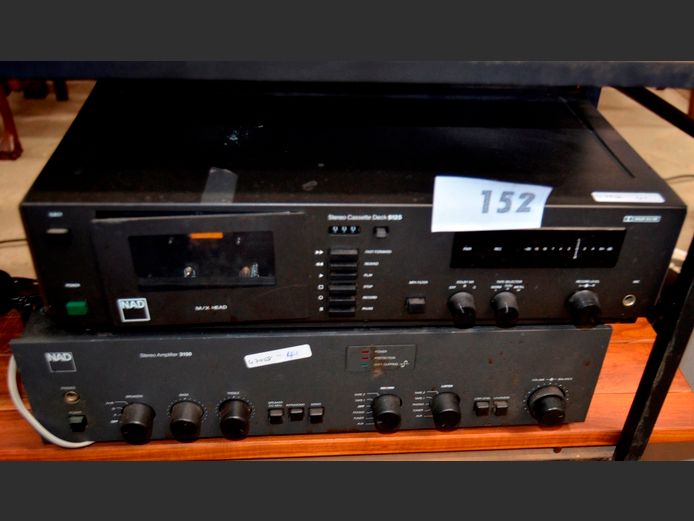 NAD 3150 STEREO AMPLIFIER & A NAD 6125 TAPE DECK [Switch on, untested further]