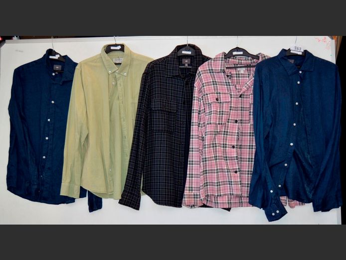 H & M: LOT OF 5 MEN'S SHIRTS [Various sizes]