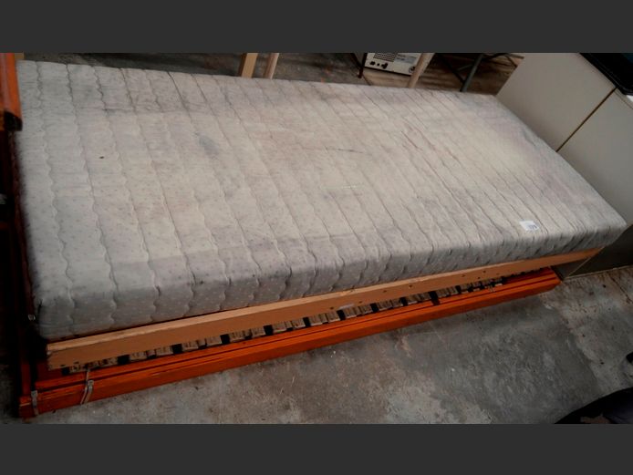 SINGLE BED COMPONENTS & A MATTRESS [Needs a good clean]

