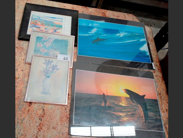 VARIOUS FRAMED PRINTS, etc