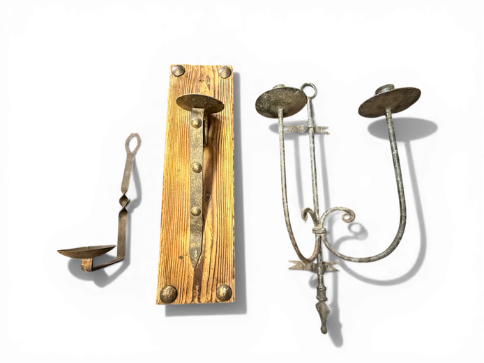 Assorted Vintage Wall-Mounted Candle Holders (3 Pieces)