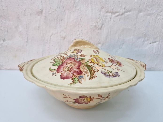 Vintage J&G Meakin "Century" Floral Ceramic Lidded Tureen