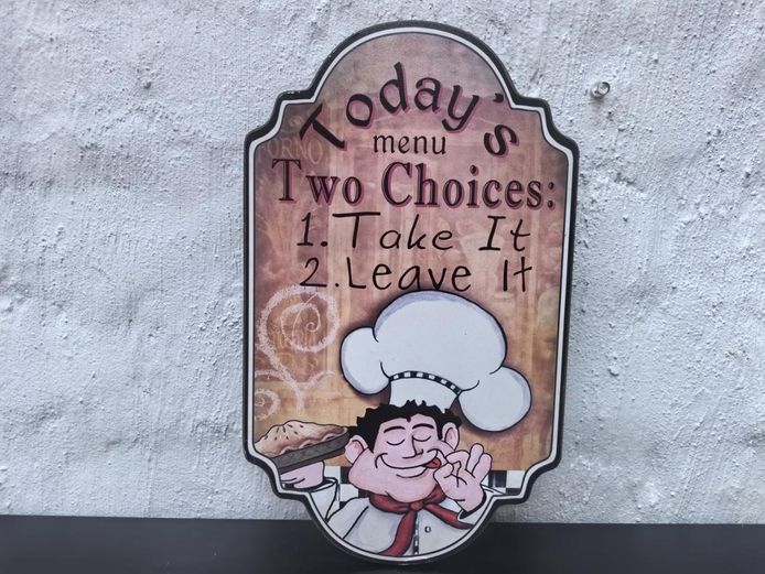 Novelty Chef's Kitchen Wooden Wall Sign