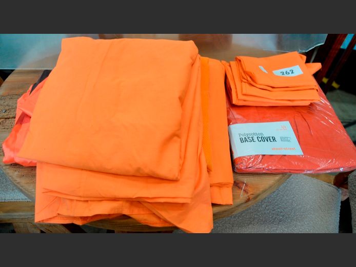 ORANGE CURTAINS, PILLOWCASE, ¾ BASE COVER, etc