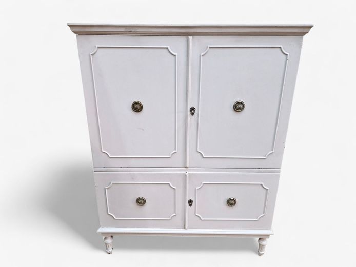 White Bathroom Wooden Cabinet
