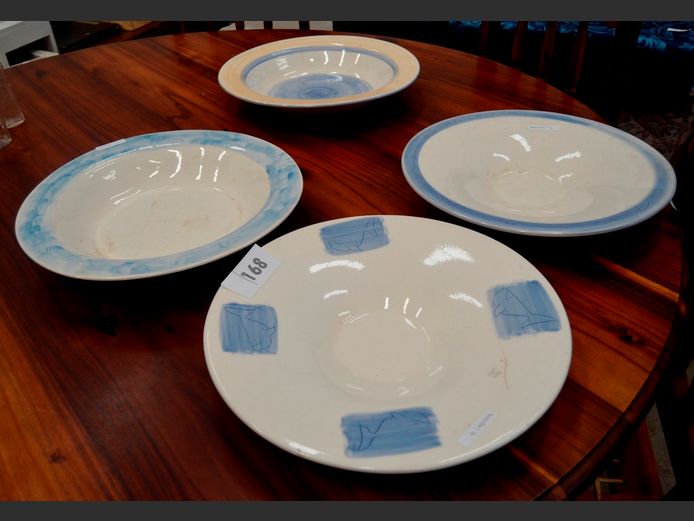LOT OF 4 LARGE SALAD BOWLS, 36cm Diameter, 38cm Diameter, 38cm Diameter & 36cm Diameter