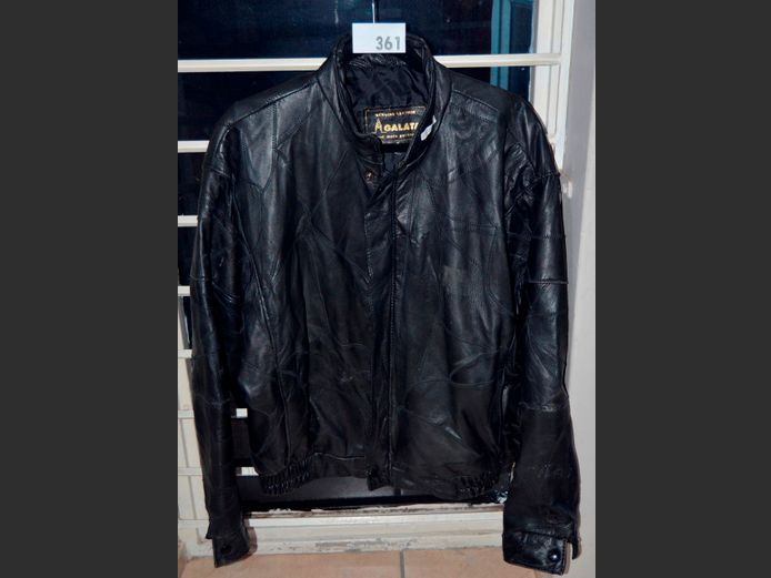 GALATA BLACK GENUINE LEATHER MEN'S JACKET [Size Large]