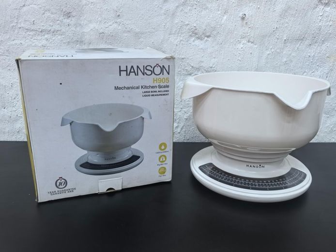 Hanson Mechanical Kitchen Scale with Large Bowl & Original Box (New)