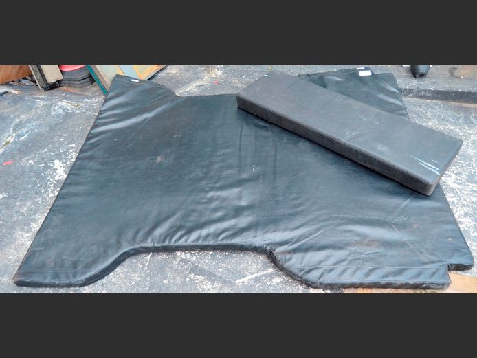 BLACK BAKKIE MATTRESS, 180 x 146cm & 115 x 35cm