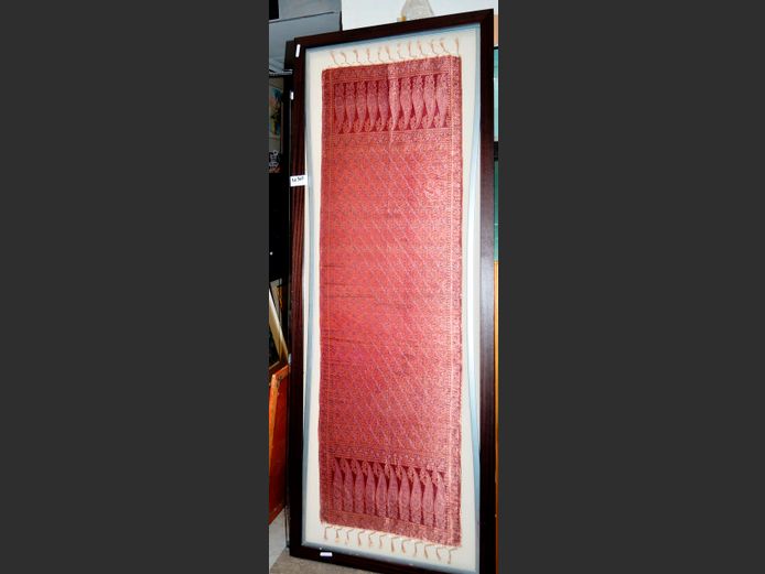 FRAMED SILK, 199 x 74cm