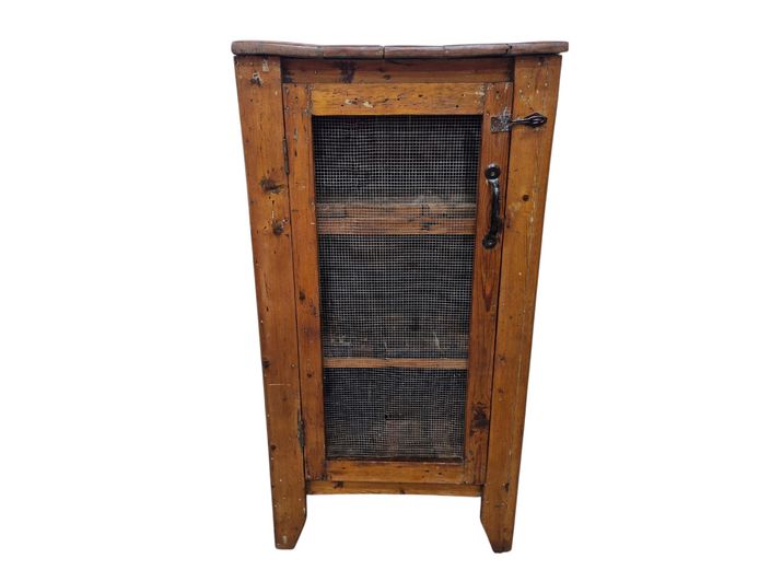 Antique Rustic Oregon Wood Meat Safe Cabinet (Circa 1890s–1930s)