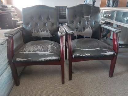 Executive wood frame visitors' chairs