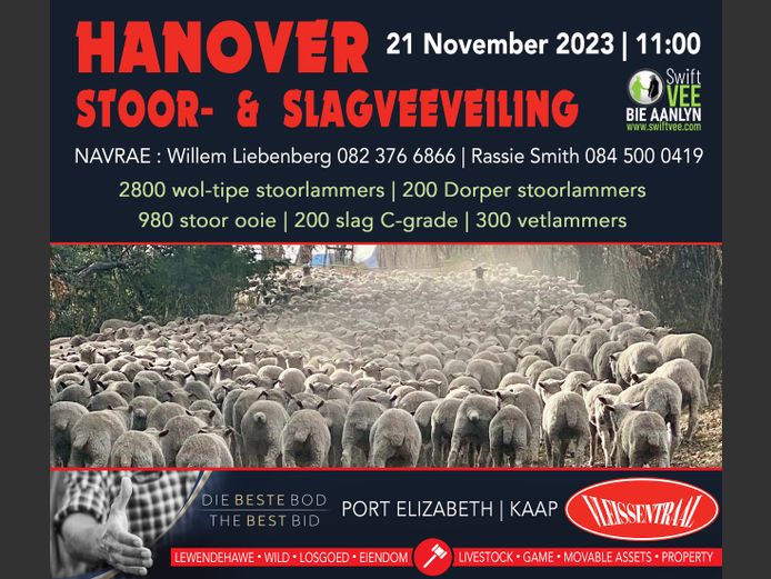 HANOVER STOOR EN SLAGVEEVEILING