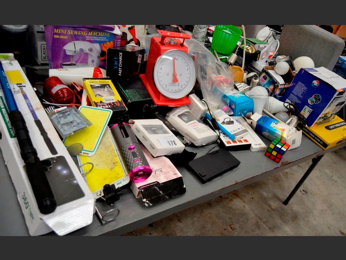 RECHARGEABLE LIGHT, GARDEN LAMP, MINI SEWING MACHINE, FAST CHARGER, etc [Untested, unknown if complete]