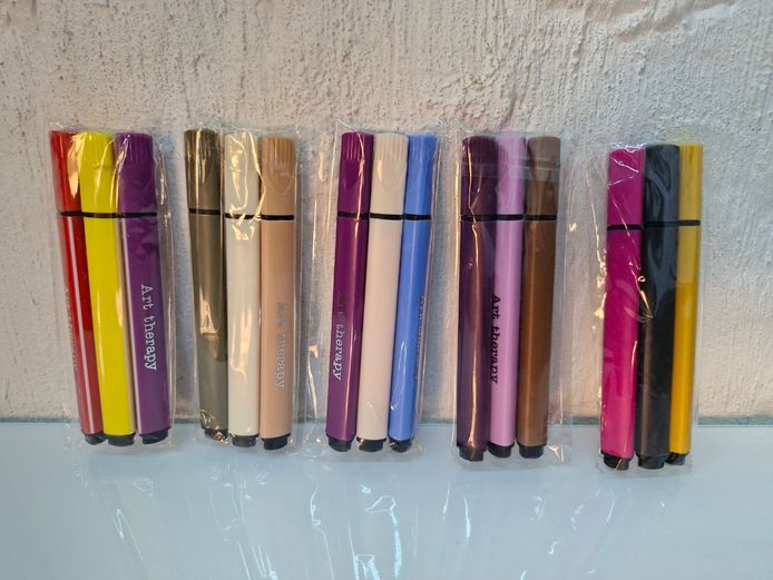 Art Therapy Dual-Tip Coloring Marker Pens - 5 Packs