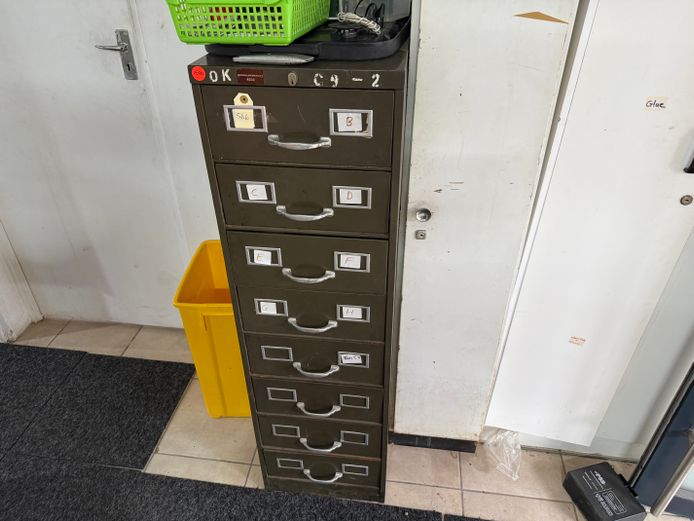 8 Drawer Tool Organizer with Content (Random Items) 