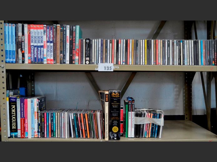 LOT ON 2 SHELVES: DVD's, PS2 GAMES, etc [Unchecked]