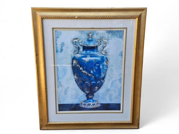 Massive "Vase of Thebes" Framed Giclée with Gold Leaf