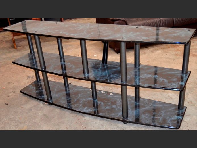 HIGH GLOSS 3-TIER TV STAND, 183 x 45 x 80cm