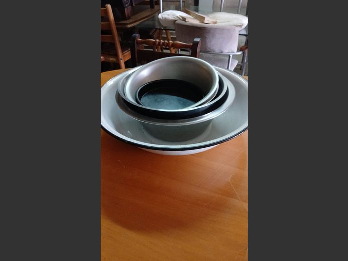 Enamel and Stainless steel  buckets
