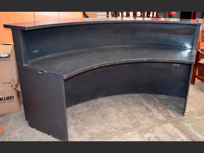 DARK GREY RECEPTION COUNTER, 245 x 64 x 114cm