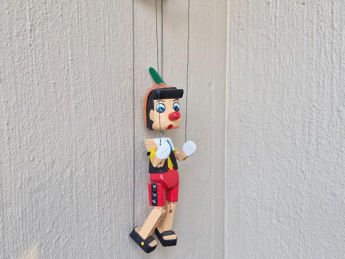 Hand Painted Wooden Pinocchio Marionette String Puppet
