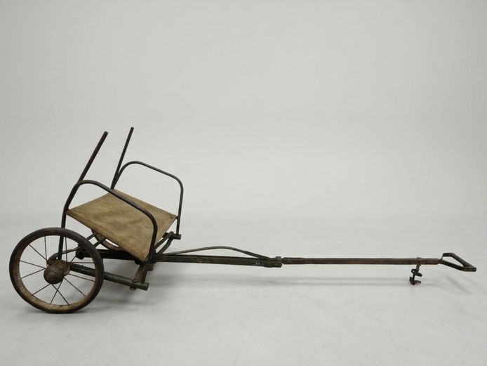 c. 1940s "Rockabye" Folding Child's Pull-Along Cart
