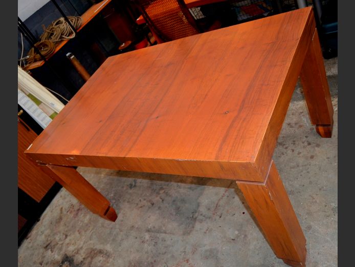 IMBUIA FOIL 6-SEATER DINING TABLE, 146 x 95 x 83cm [Chips & scratches]