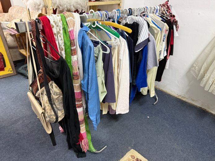 Clothing Rack + Clothes (3) 