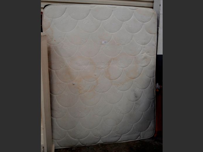 ALOE VERA DOUBLE MATTRESS [No base, needs a good clean]