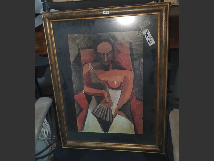 FRAMED PRINT "LADY FIGURE", 32 x 48cm
