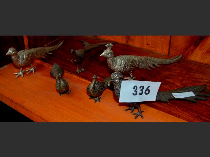 COLLECTION BRASS TURKEYS & PHEASANTS