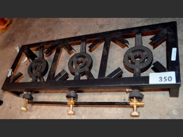 TABLE TOP 3-BURNER GAS STOVE, 70 x 30 x 11cm [Untested]