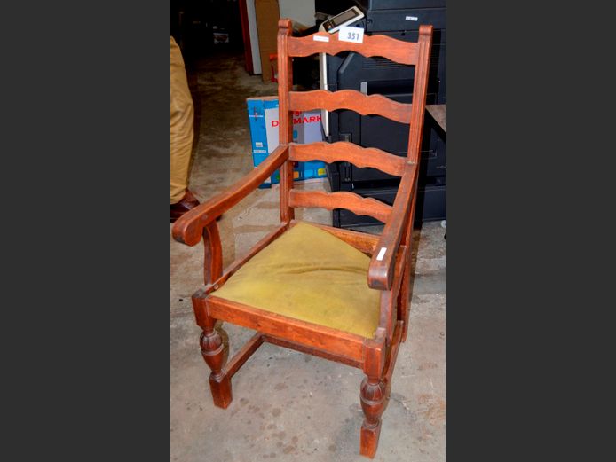 OAK ARMCHAIR [Seat needs attention]