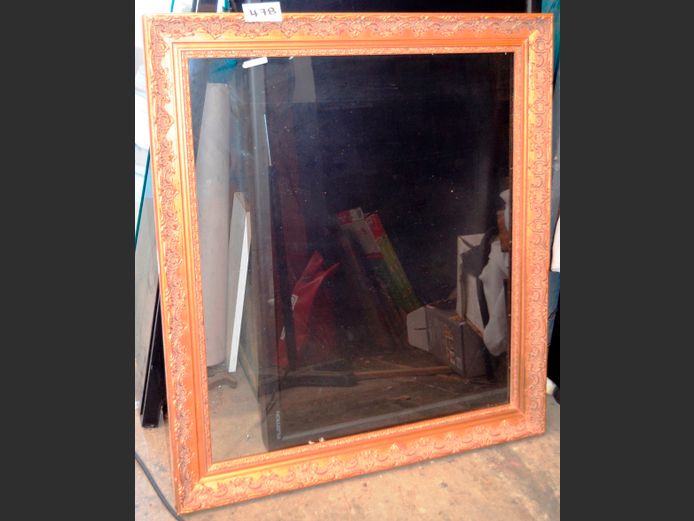 ORNATE GILT FRAME WITH GLASS, 96 x 85cm