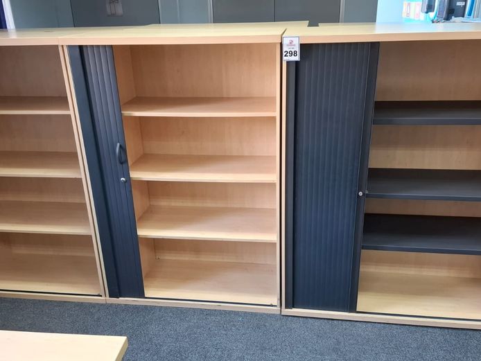 3 x Sliding door filing cabinets