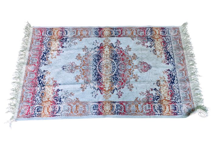 Vintage Style Silk Traditional Medallion Pattern Rug