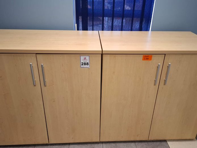 2 x Wooden cabinets with contents