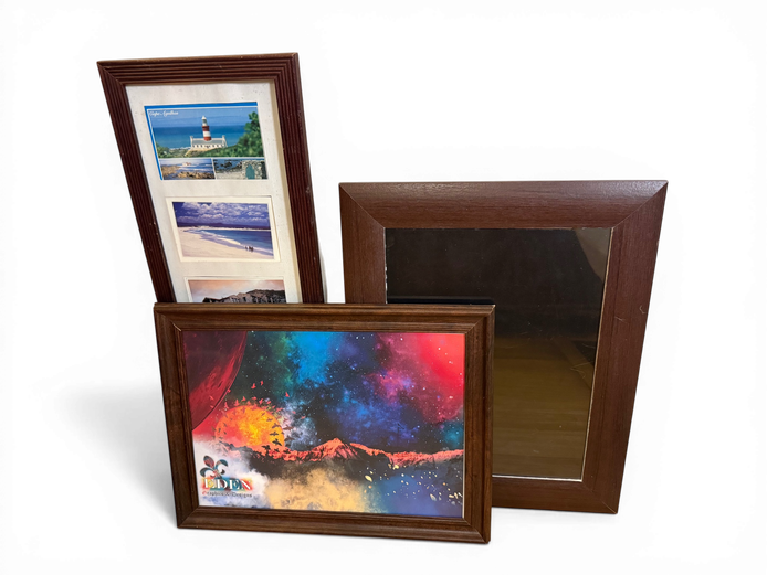 Assorted Wooden Photo Frames (3-Piece Set)
