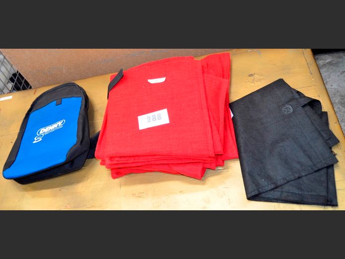 RED SCATTER CUSHION COVERS, BROWN ORGANZA CURTAIN, etc