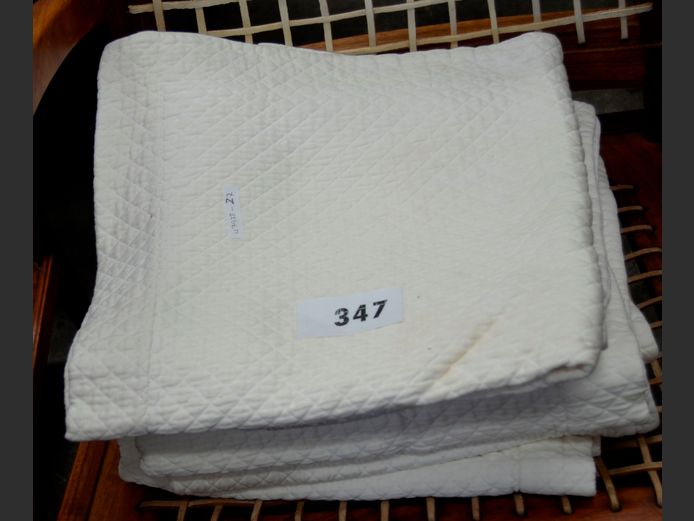 LOT: 5 x BEIGE CONTINENTAL PILLOWCASES