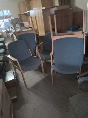 Wood-frame visitors chairs