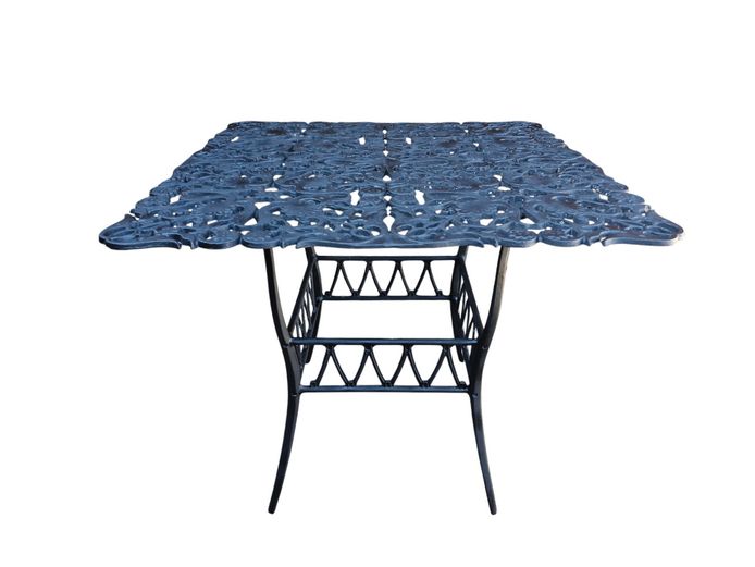 Vintage Cast Aluminium Square Garden Table