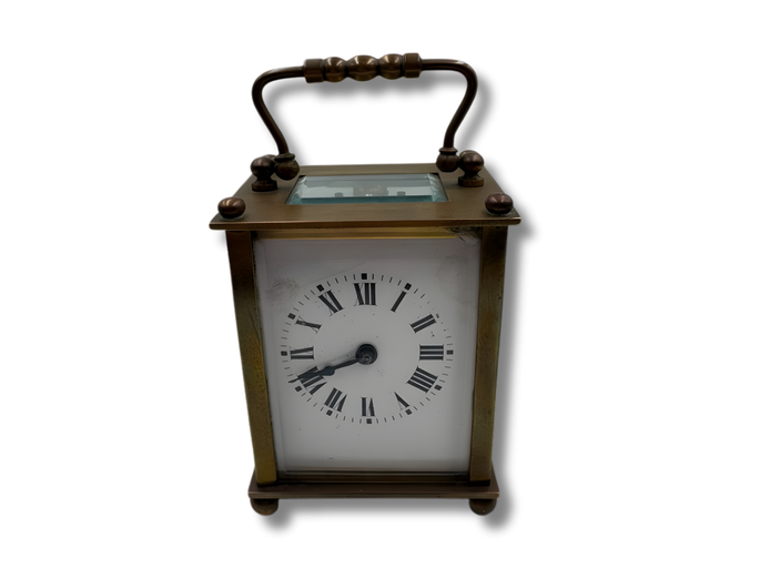 Antique Brass Mechanical Carriage Clock 