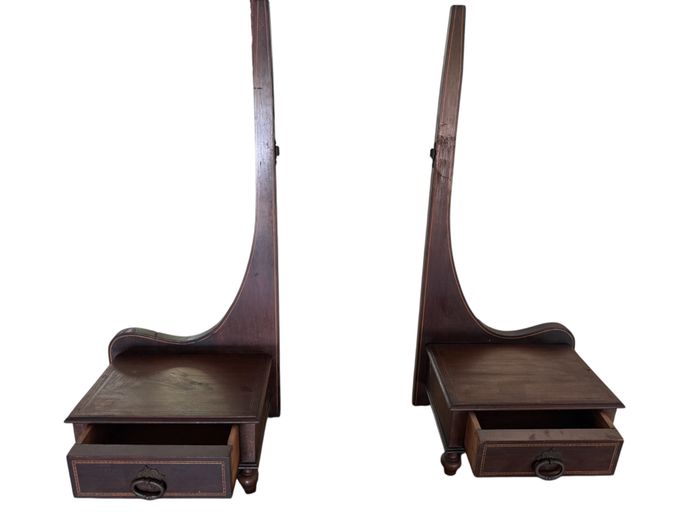 Pair of Vintage-Style Hall / Bedside Tables with Drawers