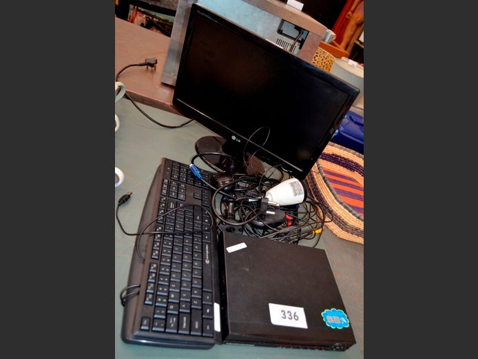 DVR WITH MONITOR, KEYBOARDS, MOUSES & A CAMERA [Untested]