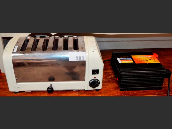 DUALIT 6-SLICE TOASTER & A 1000W INVERTER U.P.S. [Faulty]