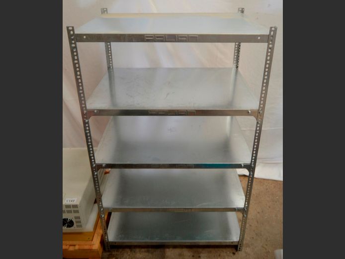 GALVANISED 5-TIER SHELF, 93 x 62 x 150cm