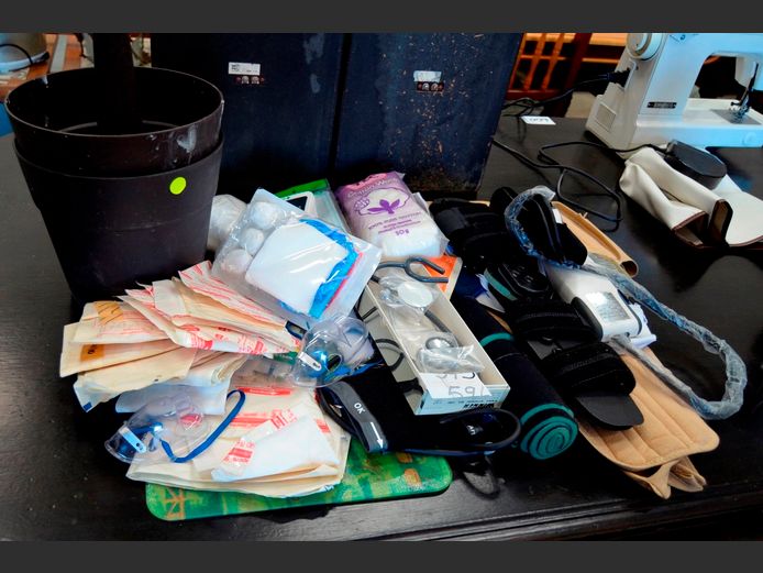 BLOOD PRESSURE MONITOR, KNEE BRACE, STETHOSCOPE, etc